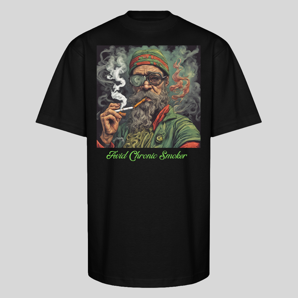 "Avid Chronic Smoker" - Unisex Oversized Heavyweight T-Shirt