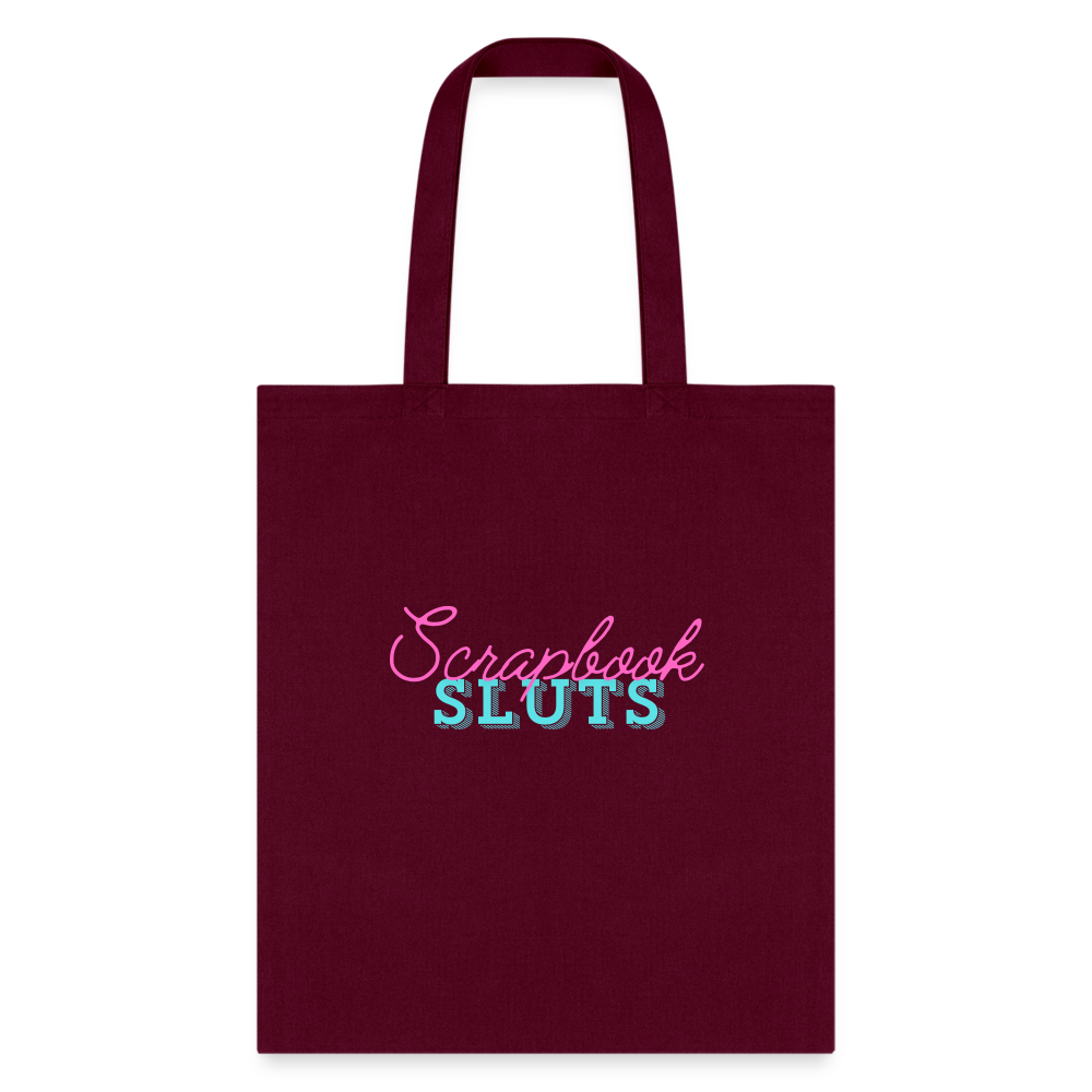 Scrapbook Sluts Tote Bag - burgundy