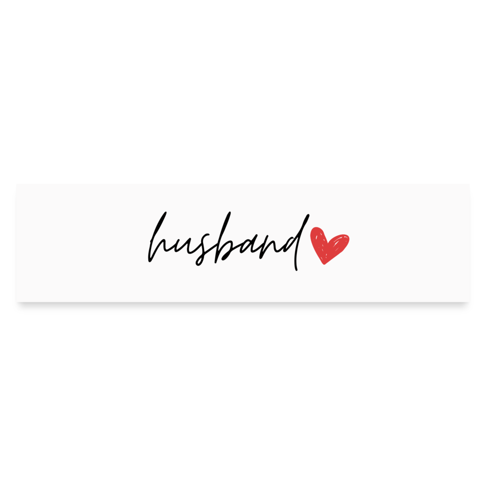 HUSBAND bumper sticker - white matte