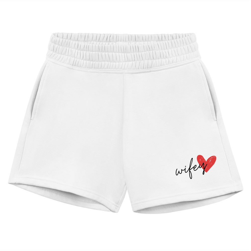 Wifey - Women's Jogger Short - white