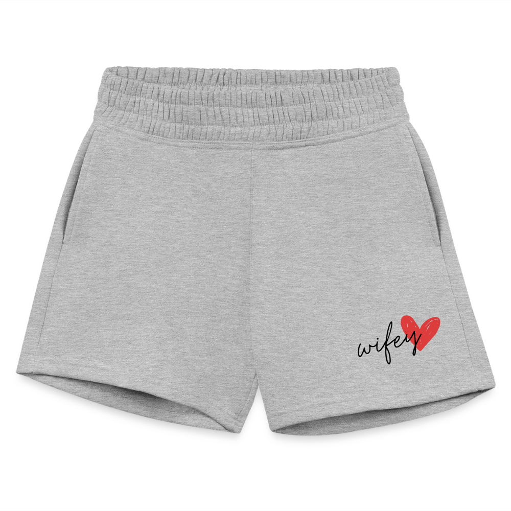 Wifey - Women's Jogger Short - heather gray