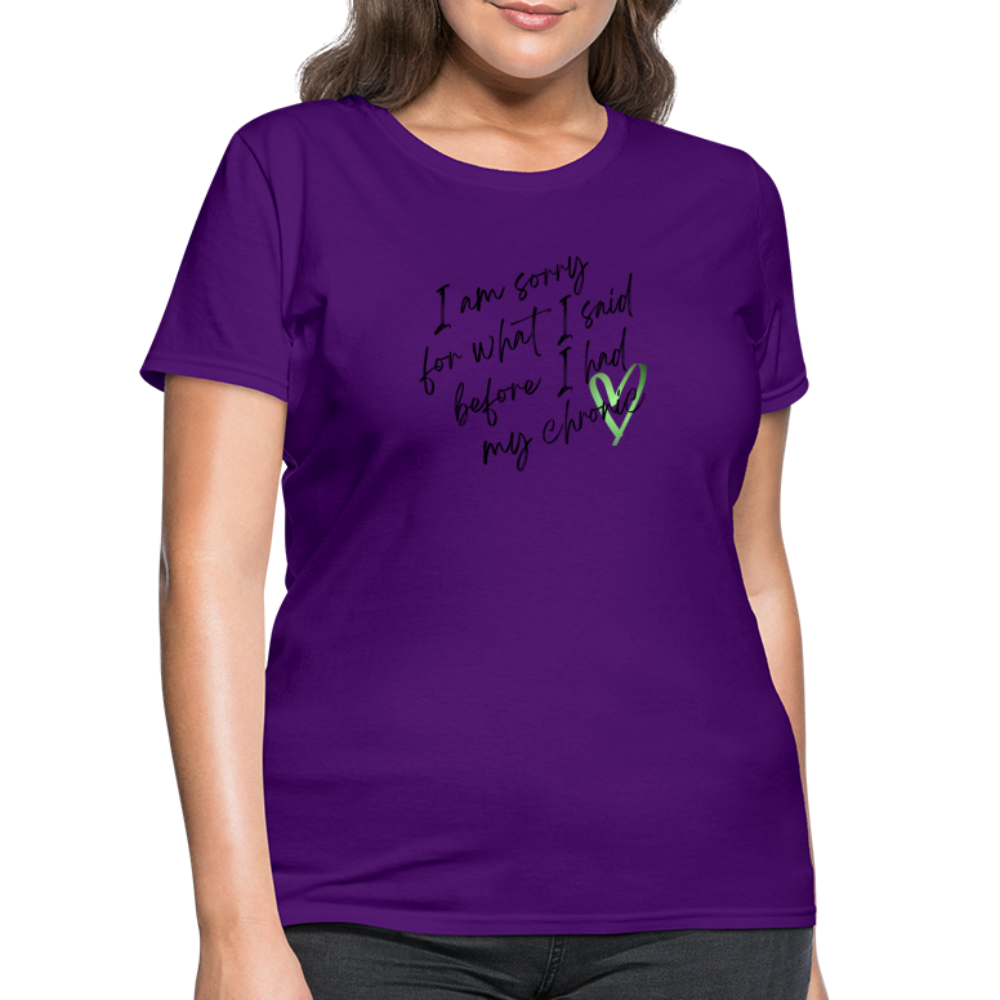 Sorry for what I said - Women's T-Shirt - purple