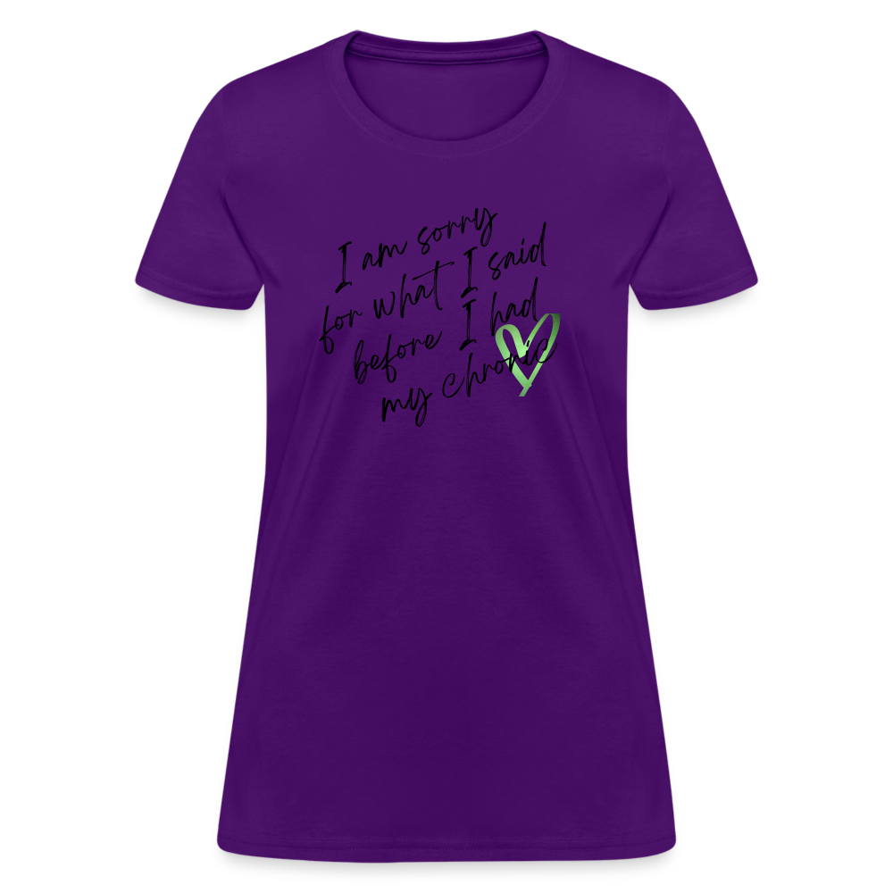 Sorry for what I said - Women's T-Shirt - purple