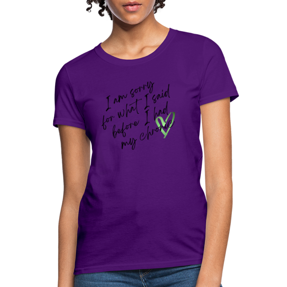 Sorry for what I said - Women's T-Shirt - purple