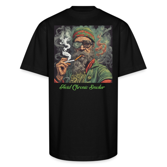 Avid Chronic Smoker - Unisex Oversized Heavyweight T-Shirt - black