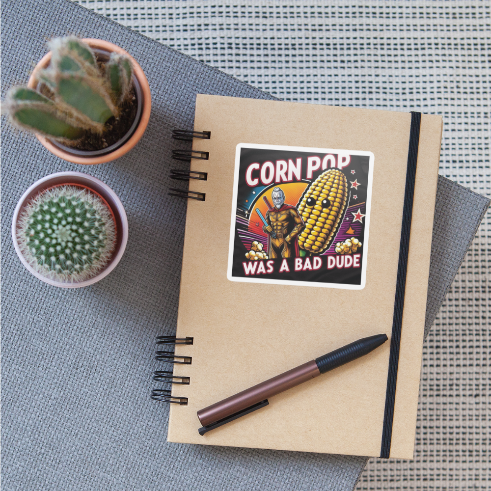 CORNPOP sticker - white matte