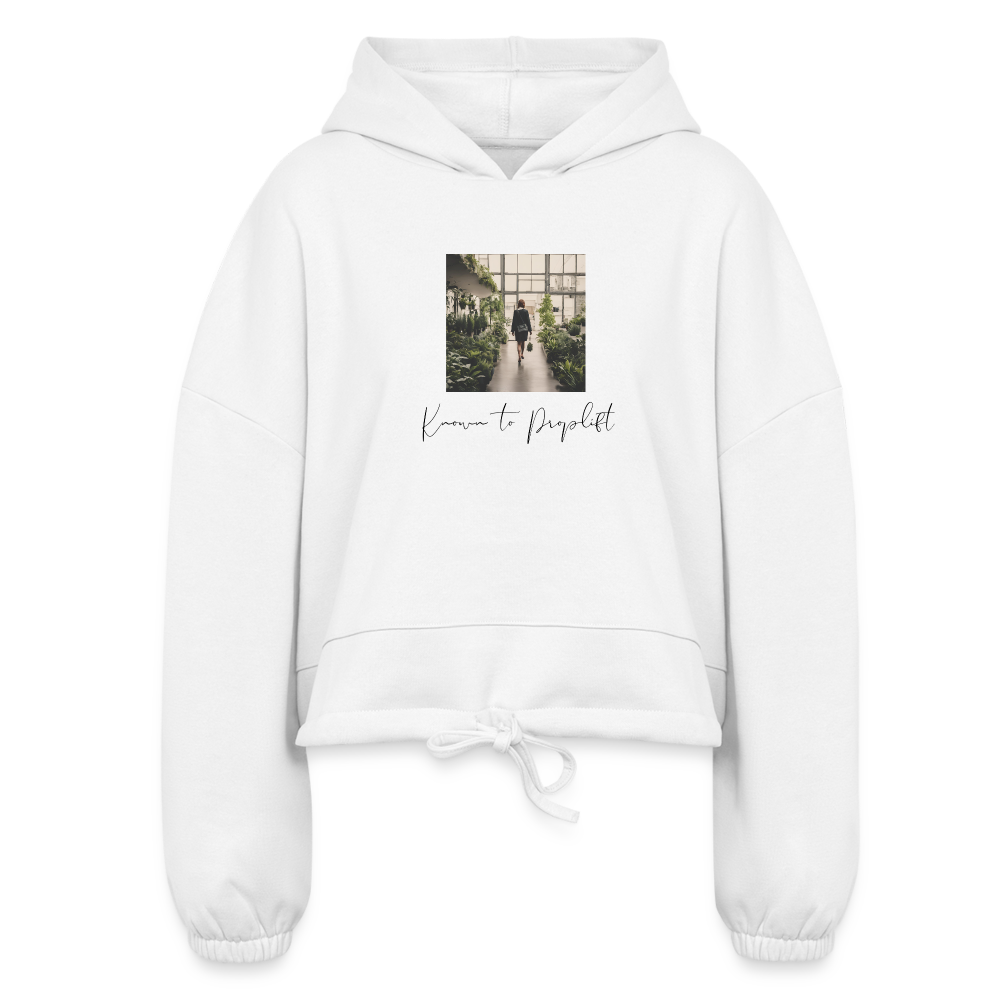 "Known to Proplift"  - Women’s Cropped Hoodie - white