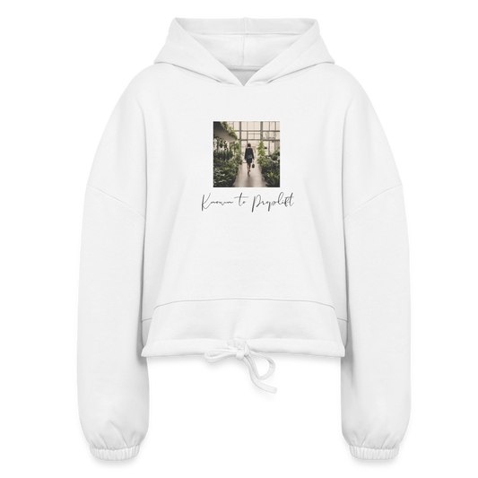 "Known to Proplift"  - Women’s Cropped Hoodie - white