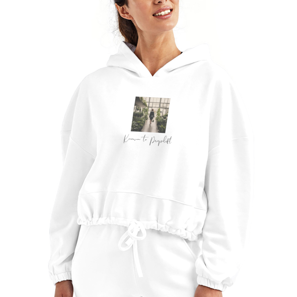 "Known to Proplift"  - Women’s Cropped Hoodie - white