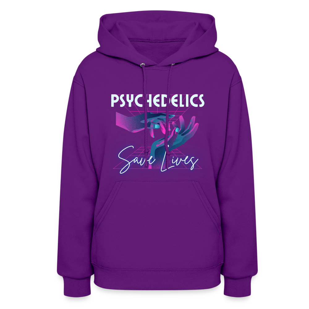 "Psychedelics Save Lives"  -  Hoodie - purple