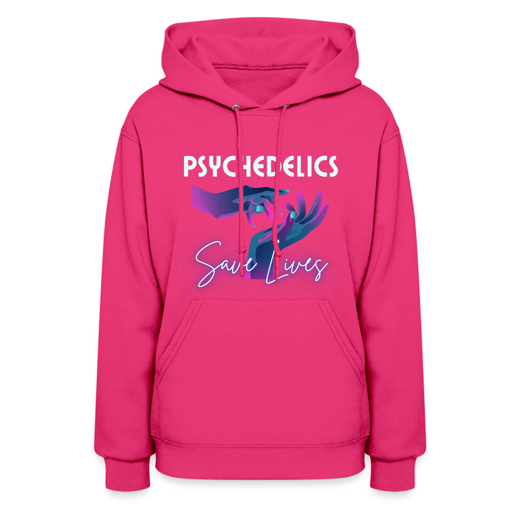 "Psychedelics Save Lives"  -  Hoodie - fuchsia