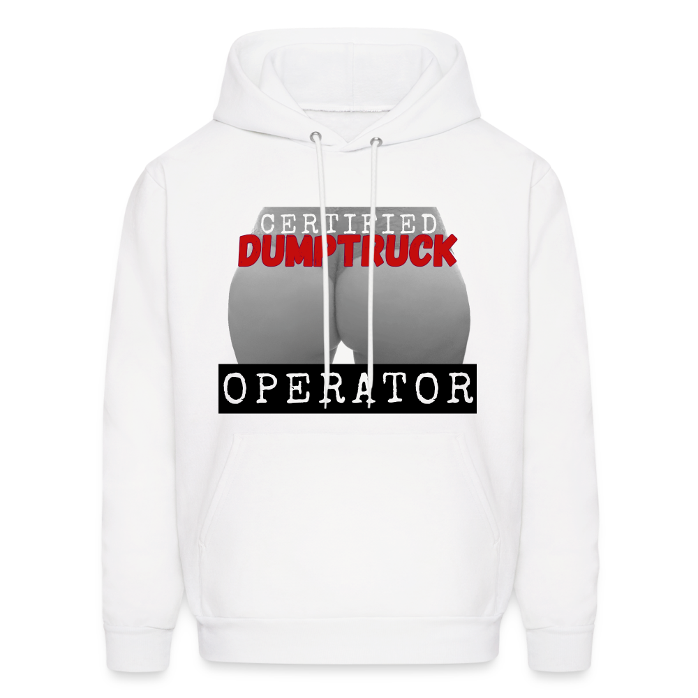 "Certified DUMPTRUCK Operator"  // Natural - Hoodie - white